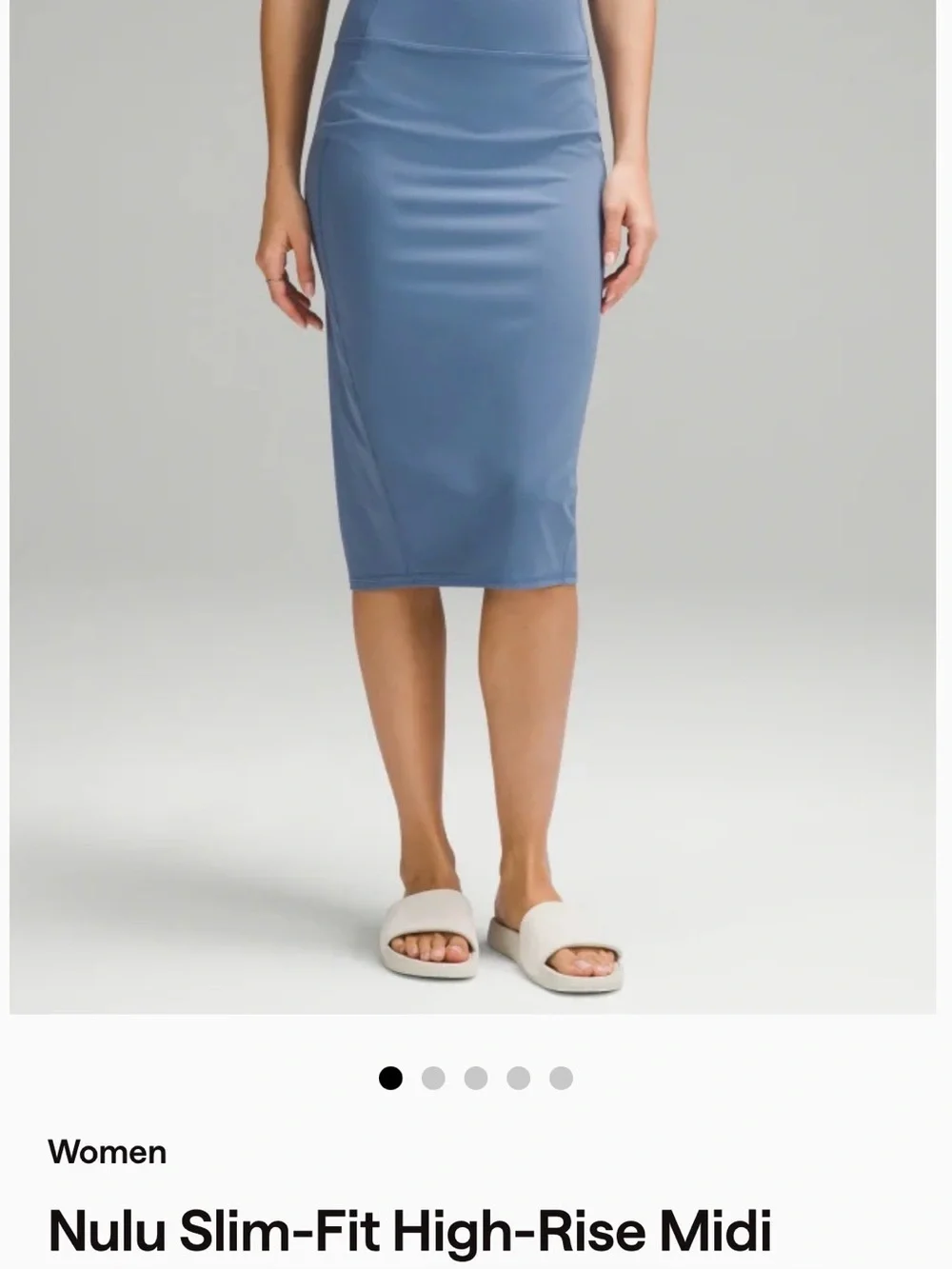 lululemon athletica Nulu Slim-Fit High-Rise Midi Skirt — Blue